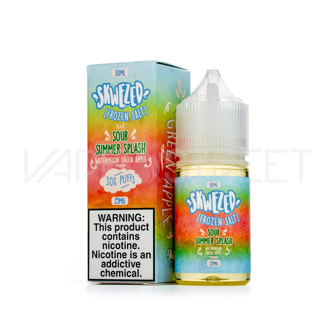 Skwezed Frozen Salt Sour Summer Splash Watermelon Green Apple (30ml)