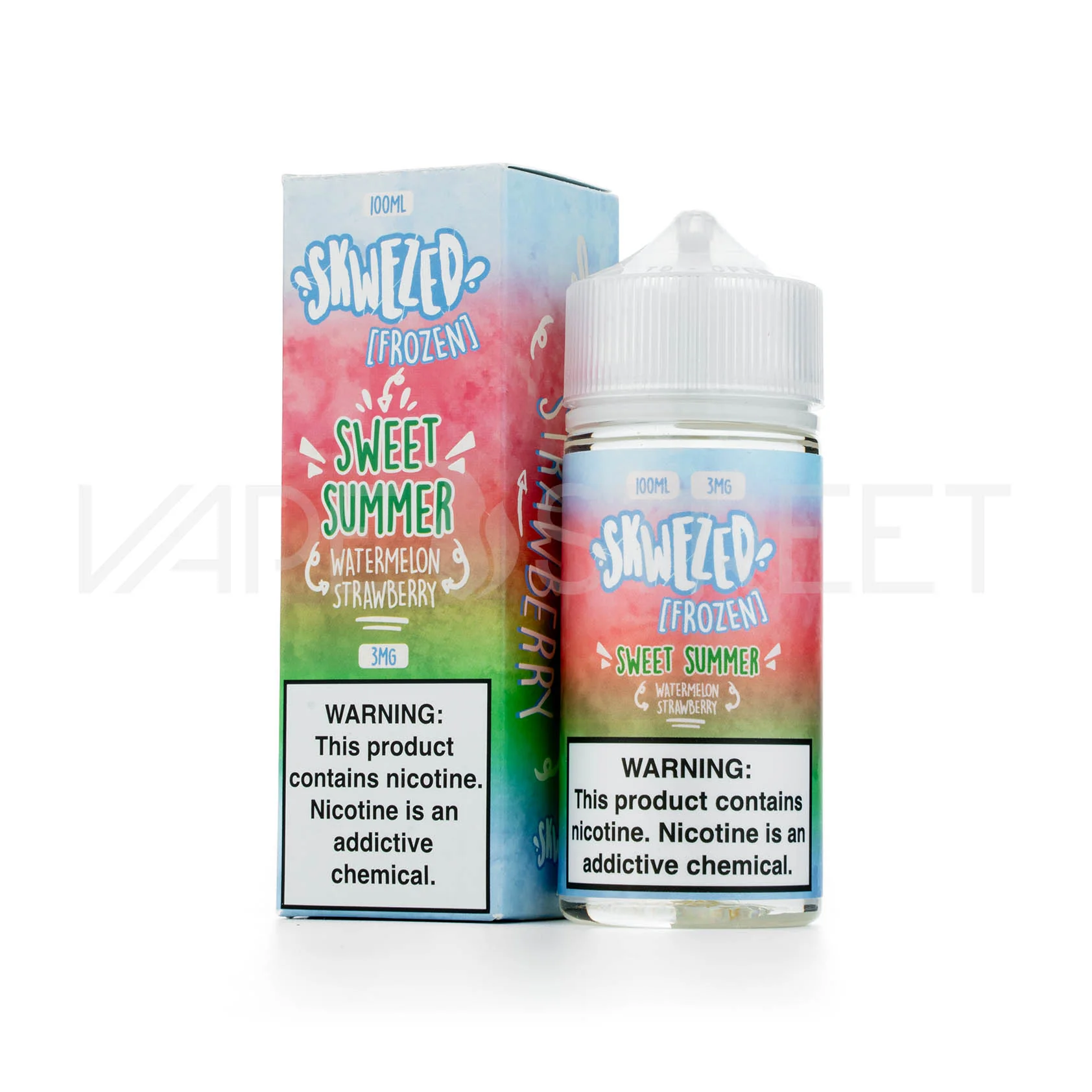Skwezed Frozen Sweet Summer Watermelon Strawberry Ice (100ml)