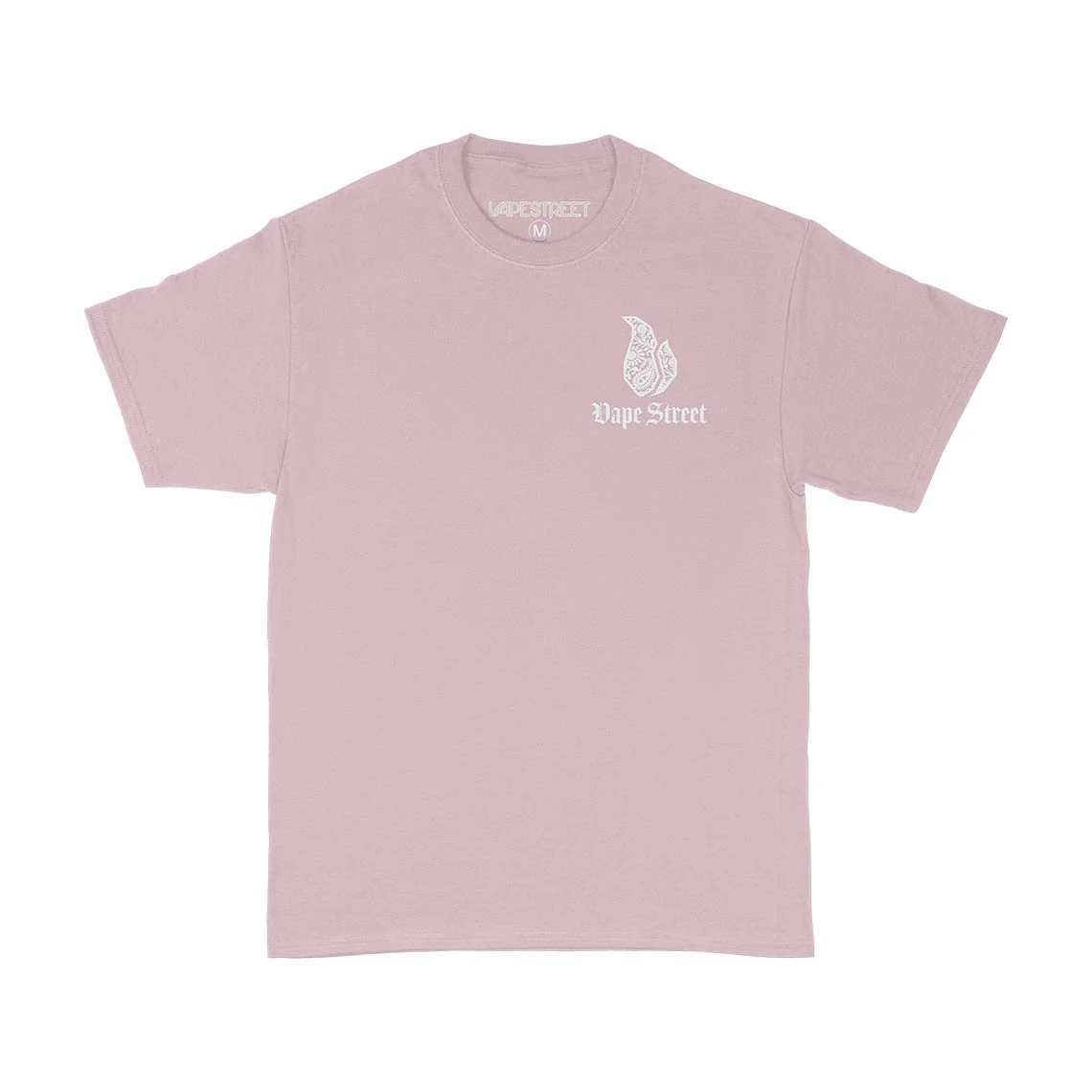 Vape Street Pink White Paisley T-Shirt - Image 4