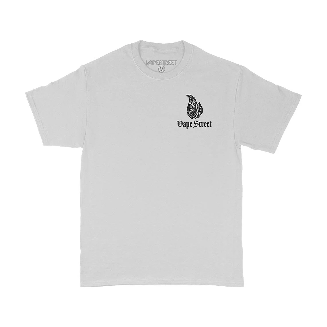 Vape Street White Black Paisley T-Shirt - Image 4