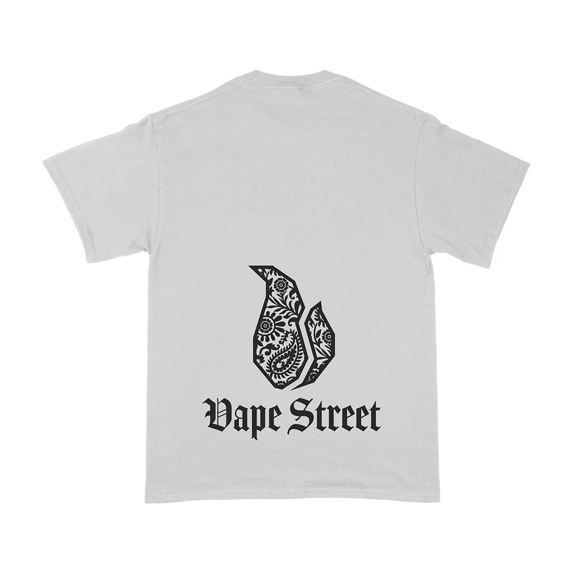 Vape Street White Black Paisley T-Shirt - Image 5