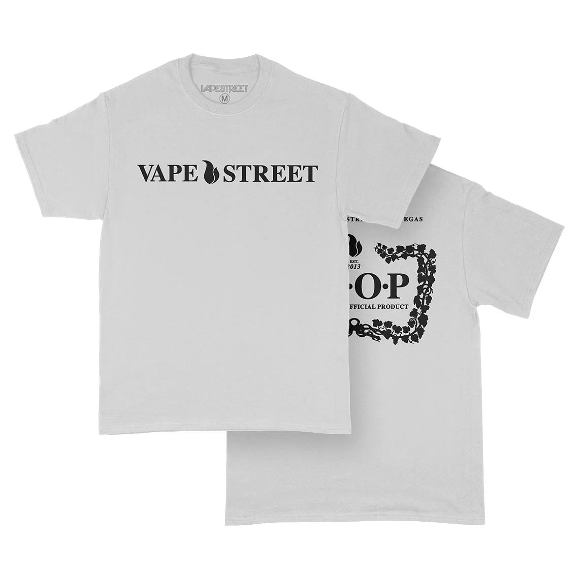 Vape Street White Black VSOP T-Shirt - Image 3