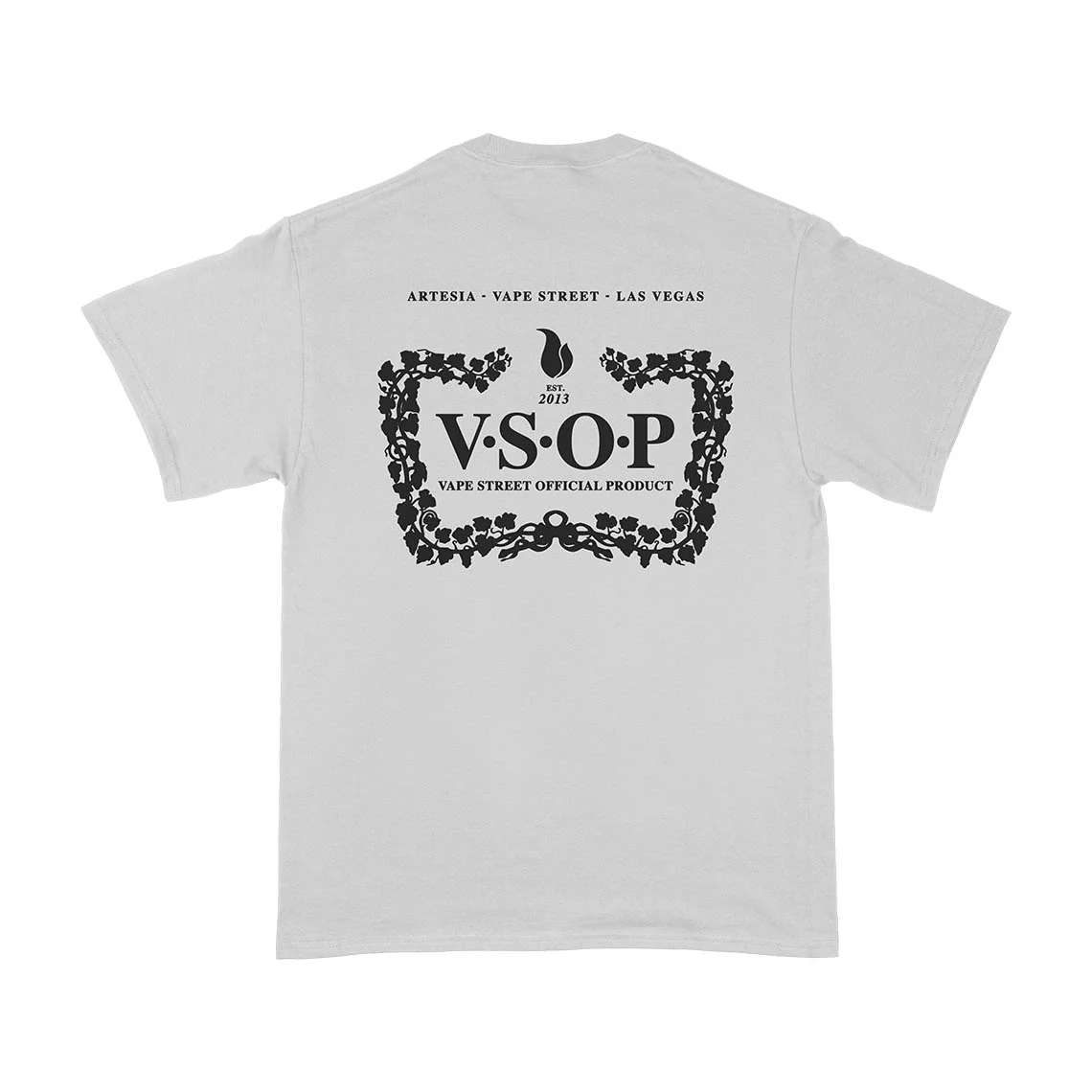 Vape Street White Black VSOP T-Shirt - Image 5